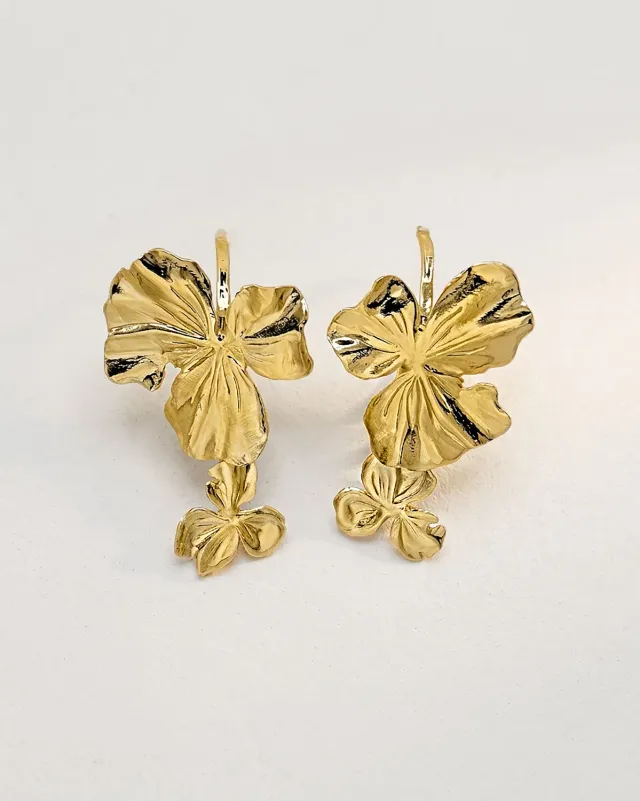 Elise Tsikis Oréade boucles d'oreilles créoles 6,5 cm doré