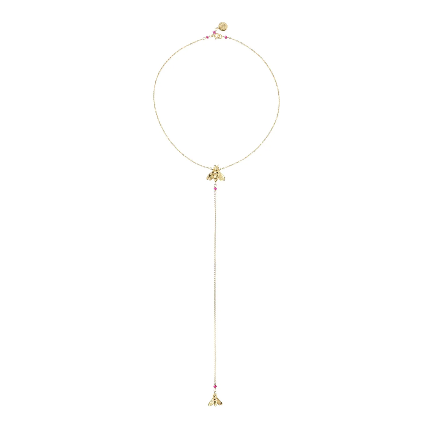 Lorella Tamberi Canal Bee Queen collier pendentif abeilles doré