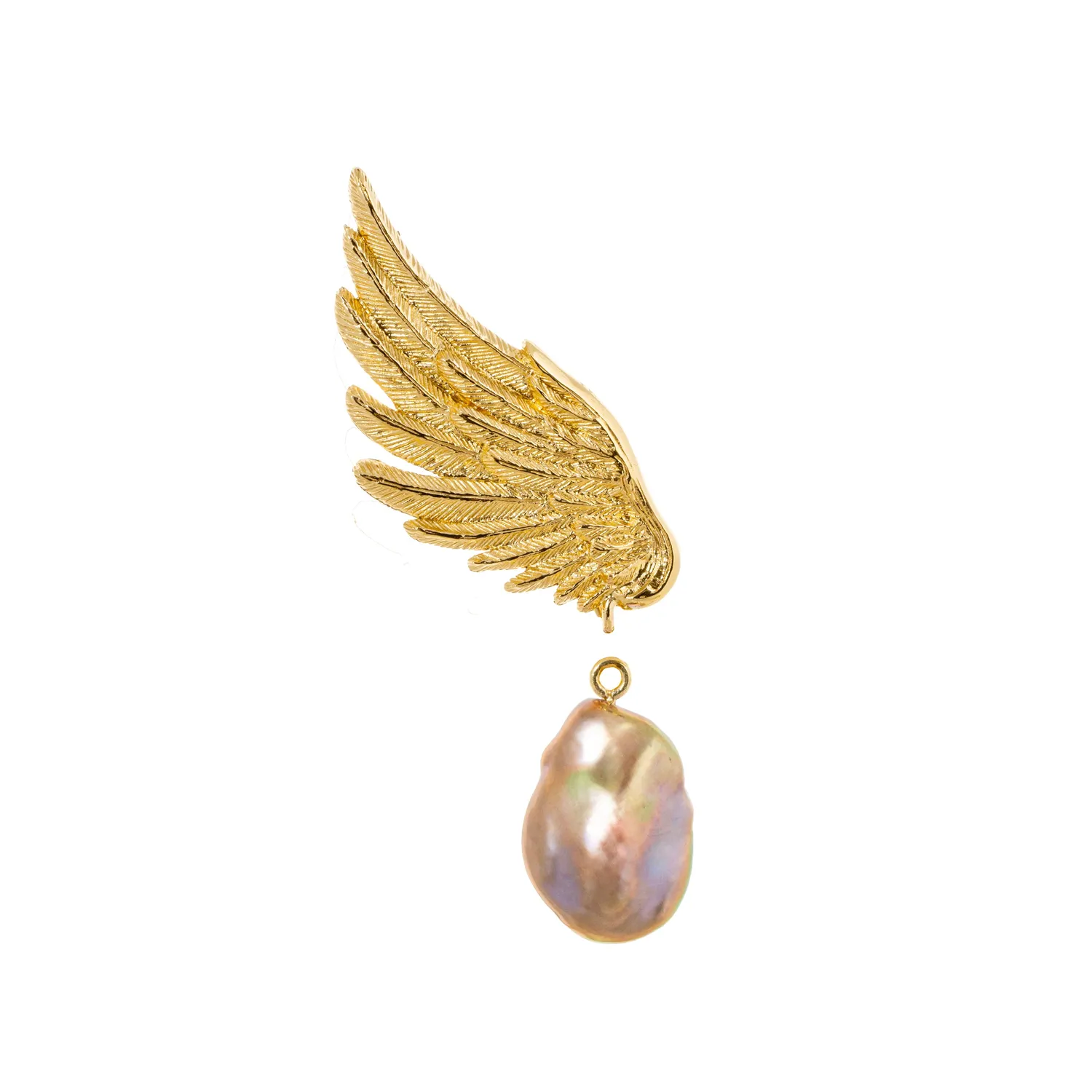 Lorella Tamberi Canal Artemis Aile broche perle baroque dorée