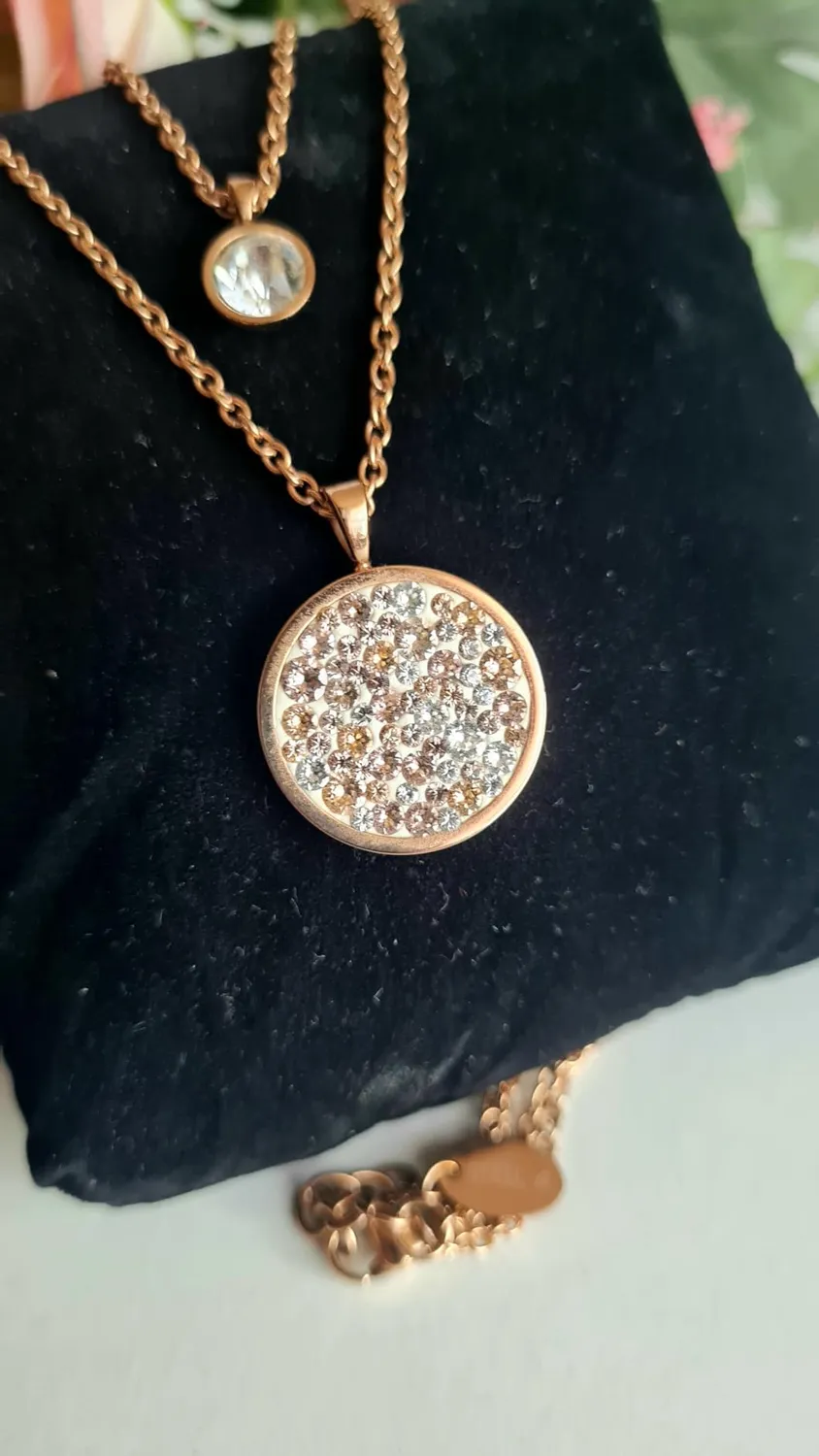 s.Oliver collier femme argent acier cristal