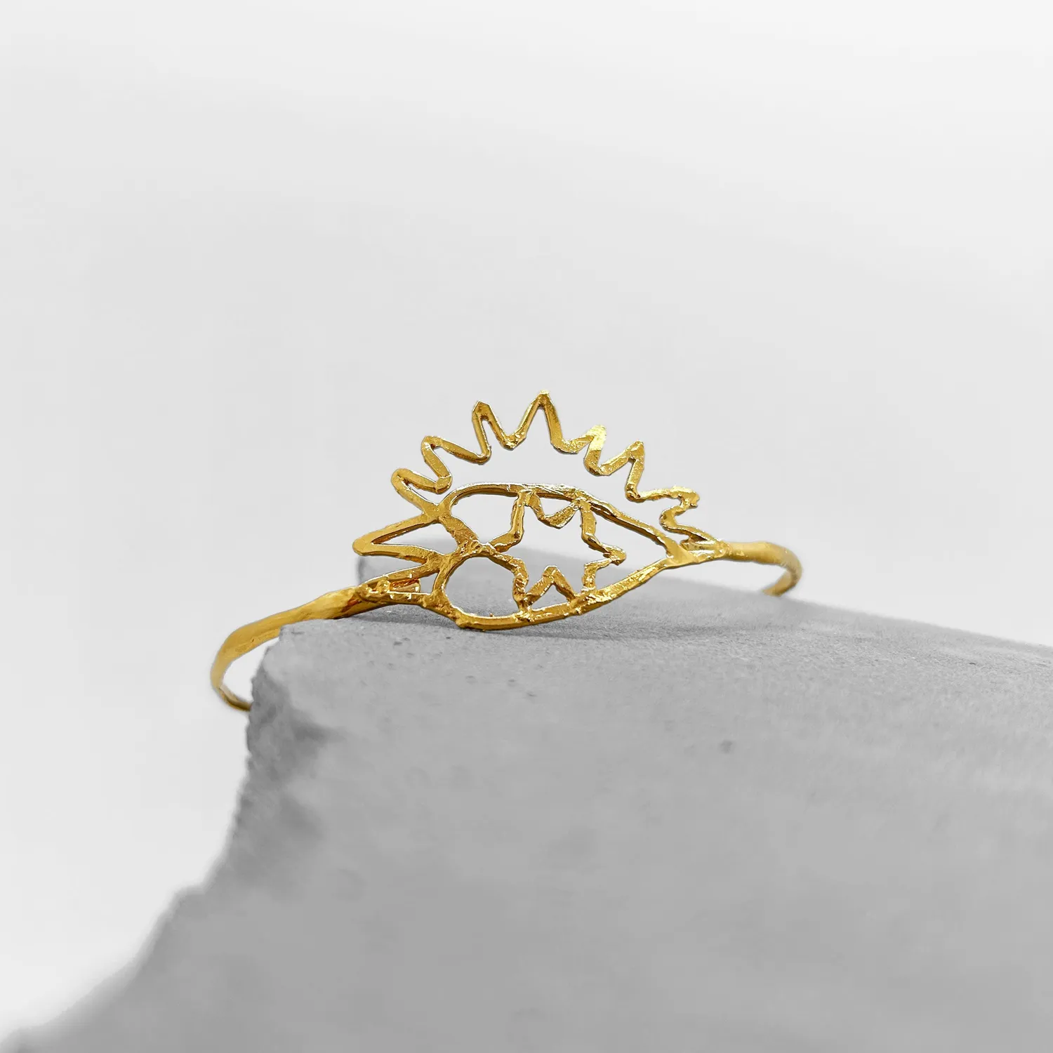 Elise Tsikis Anatio bracelet jonc doré ajustable étoile