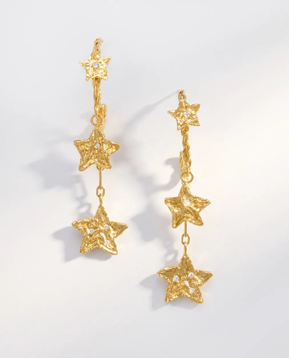 Elise Tsikis Amarillo boucles d'oreilles étoiles