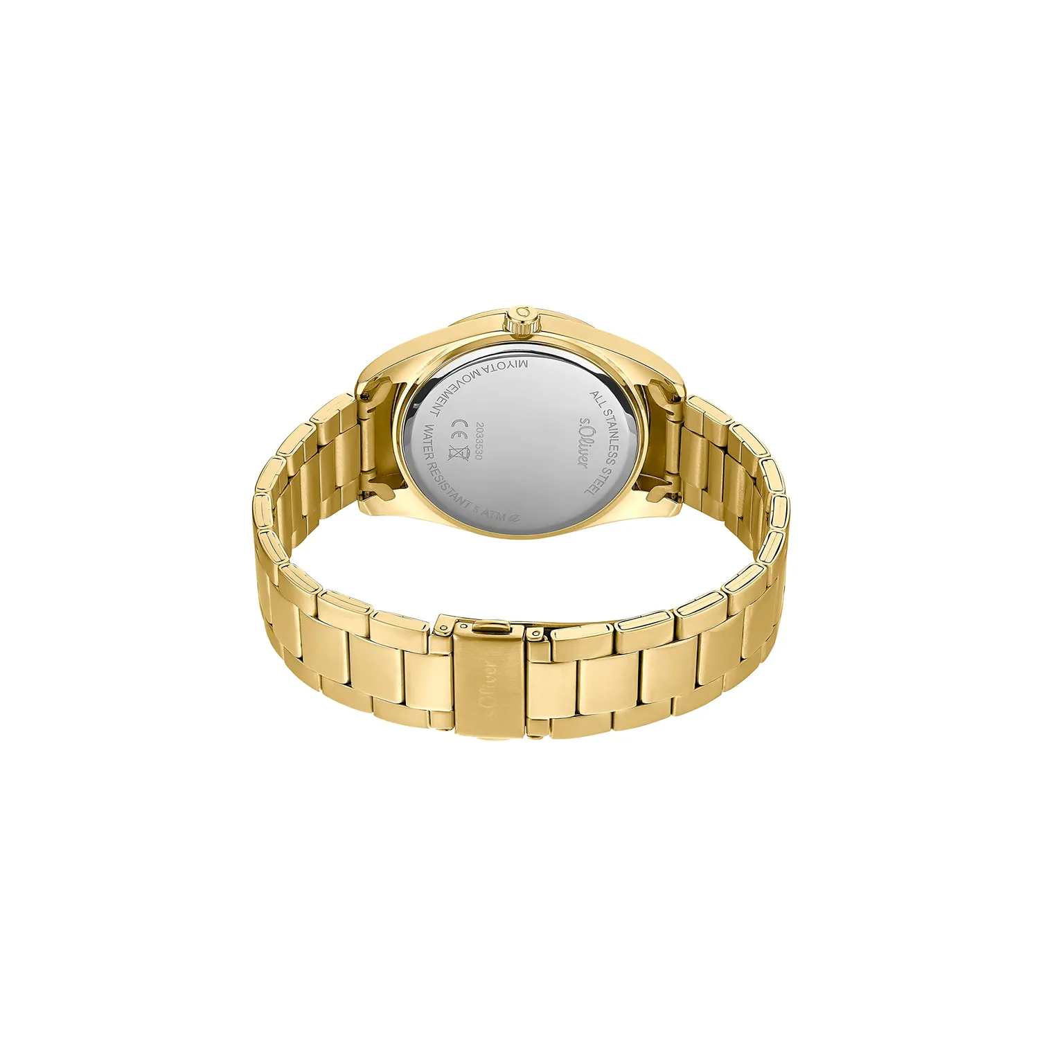 s.Oliver Montre homme acier doré cadran vert quartz