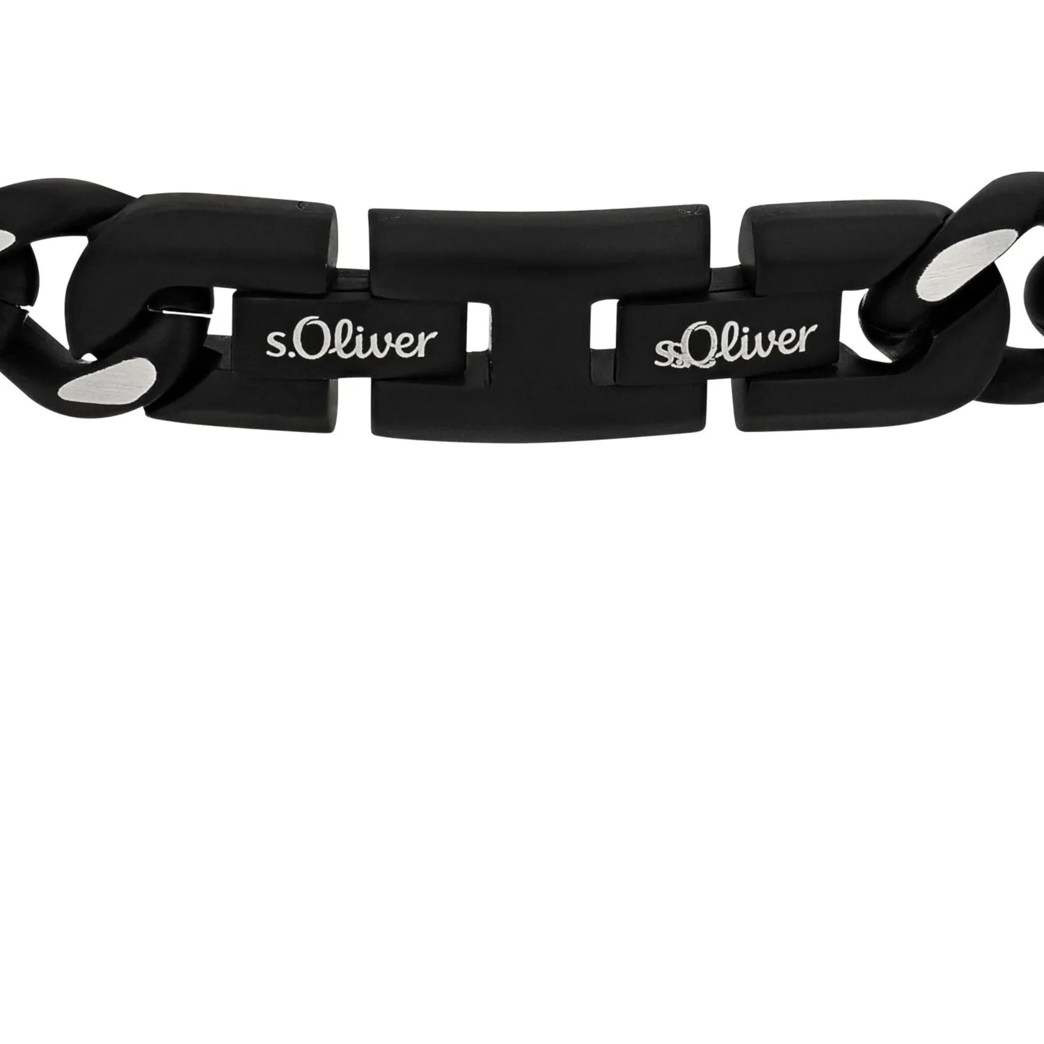 s.Oliver bracelet homme noir acier moderne