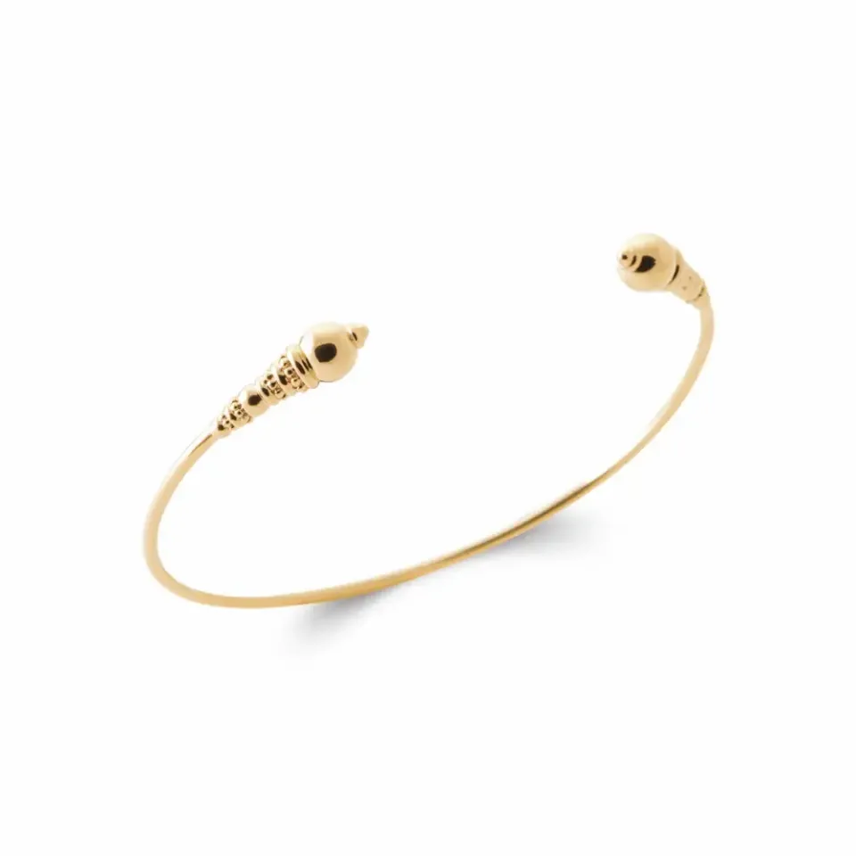 Oriana France jonc sonnettes bracelet plaqué or boules