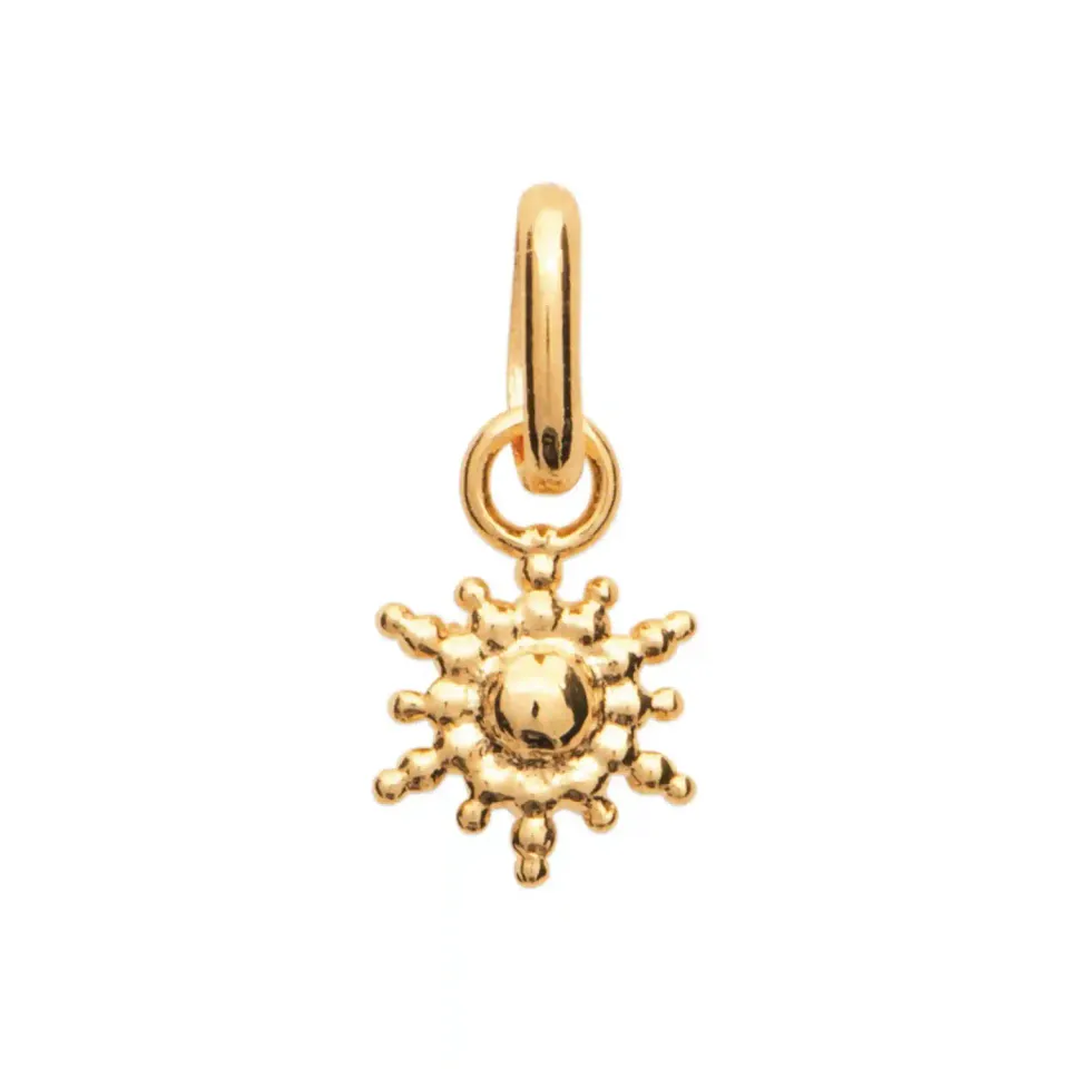 Oriana France pendentif soleil plaqué or 18 carats