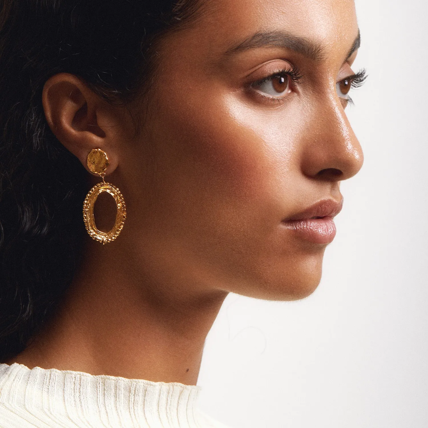 Elise Tsikis Oria boucles d'oreilles perle pendantes