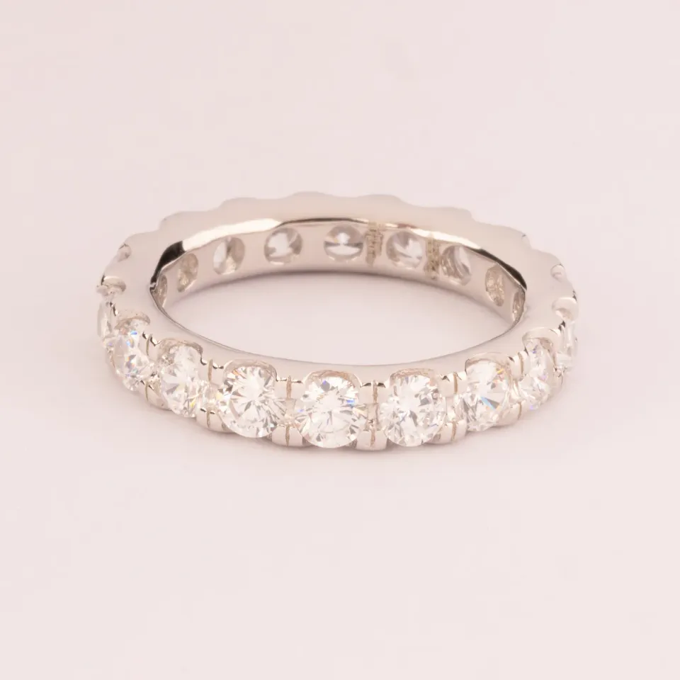 Ultima Edizione Fedina Zircons Blancs bague 4 mm