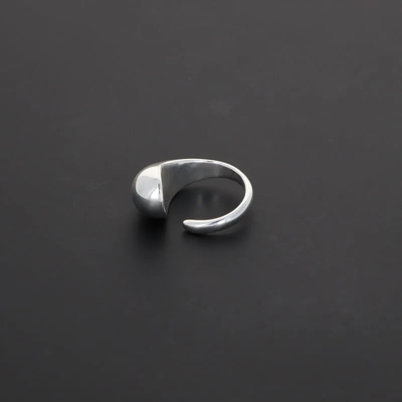 Secret de Cuir N°1301 bague goutte plaqué argent