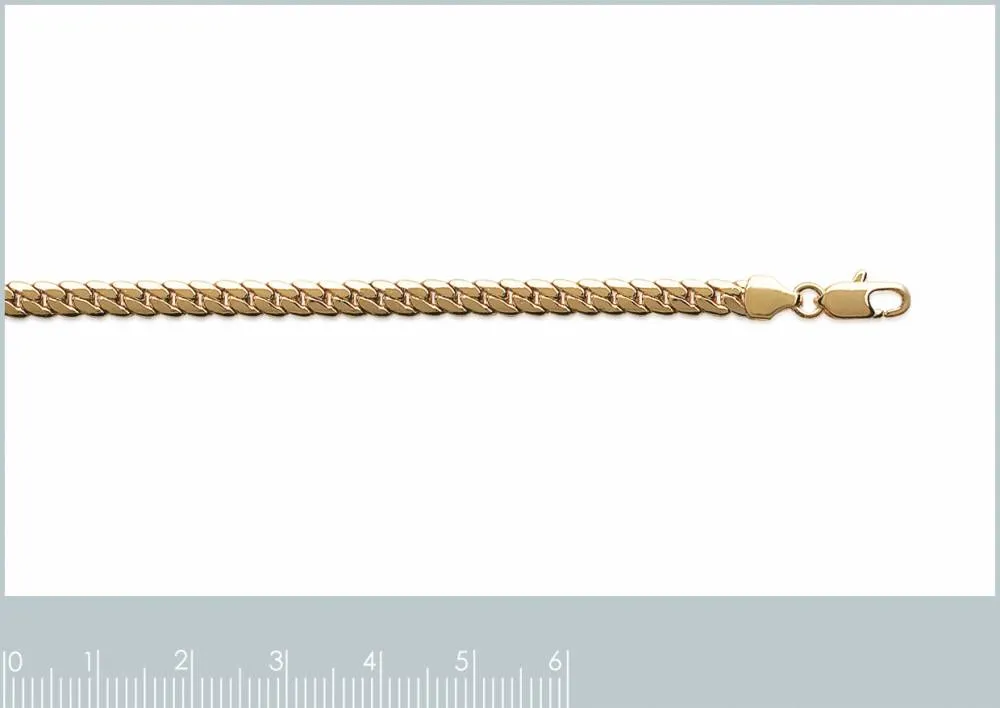 Oriana France maille anglaise bracelet plaqué or medium