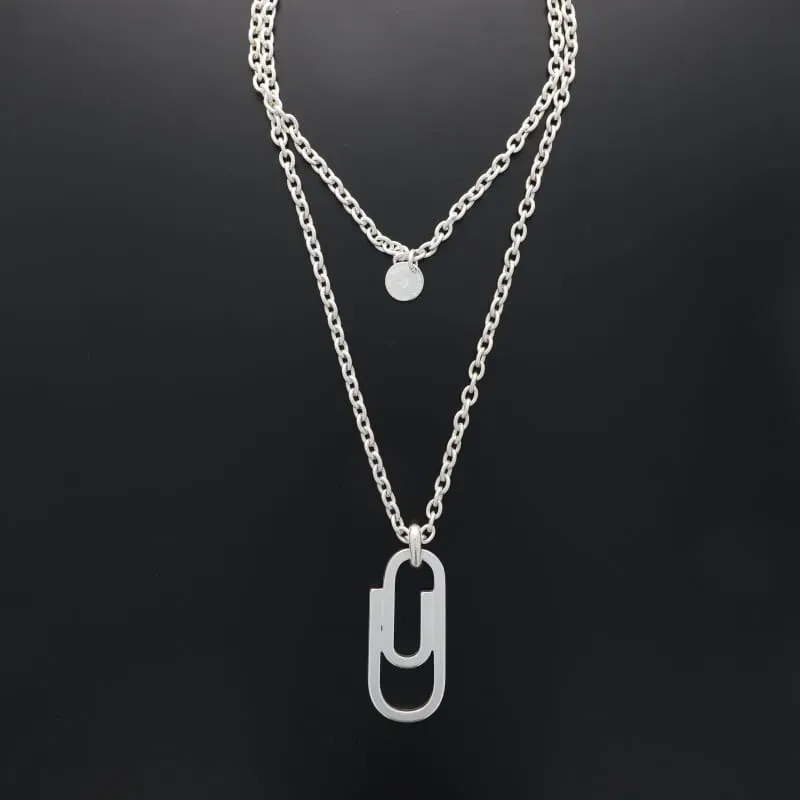 Secret de Cuir N°833 trombone sautoir argenté