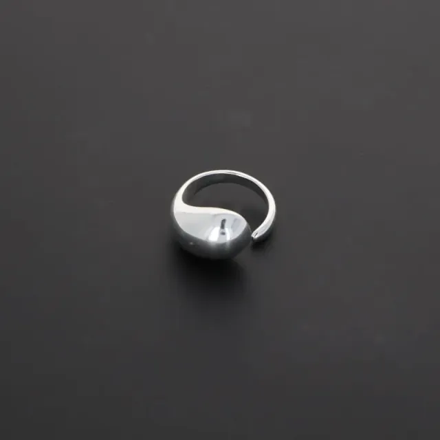 Secret de Cuir N°1301 bague goutte plaqué argent