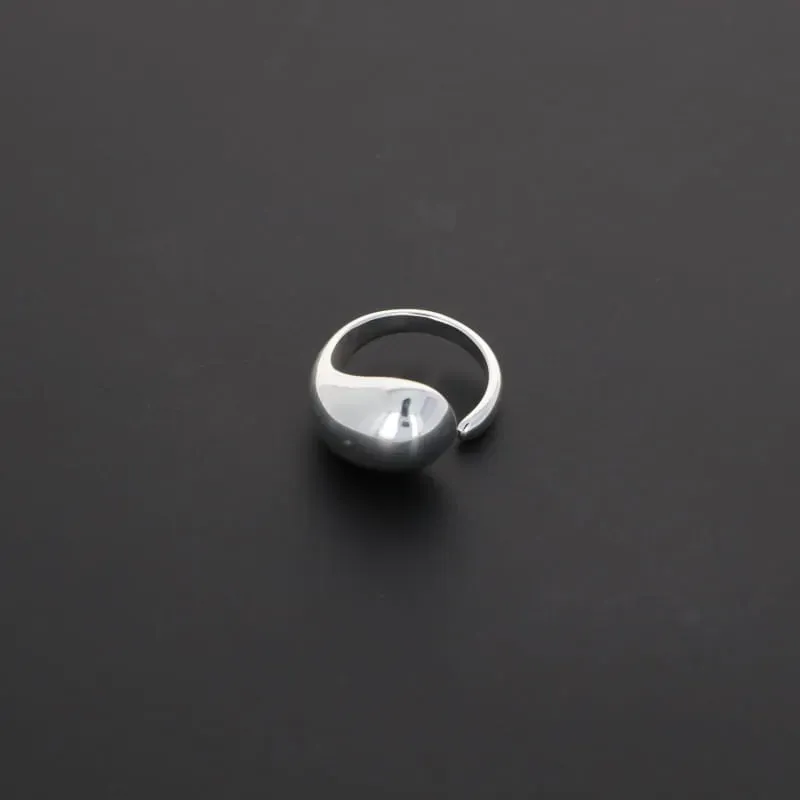 Secret de Cuir N°1301 bague goutte plaqué argent