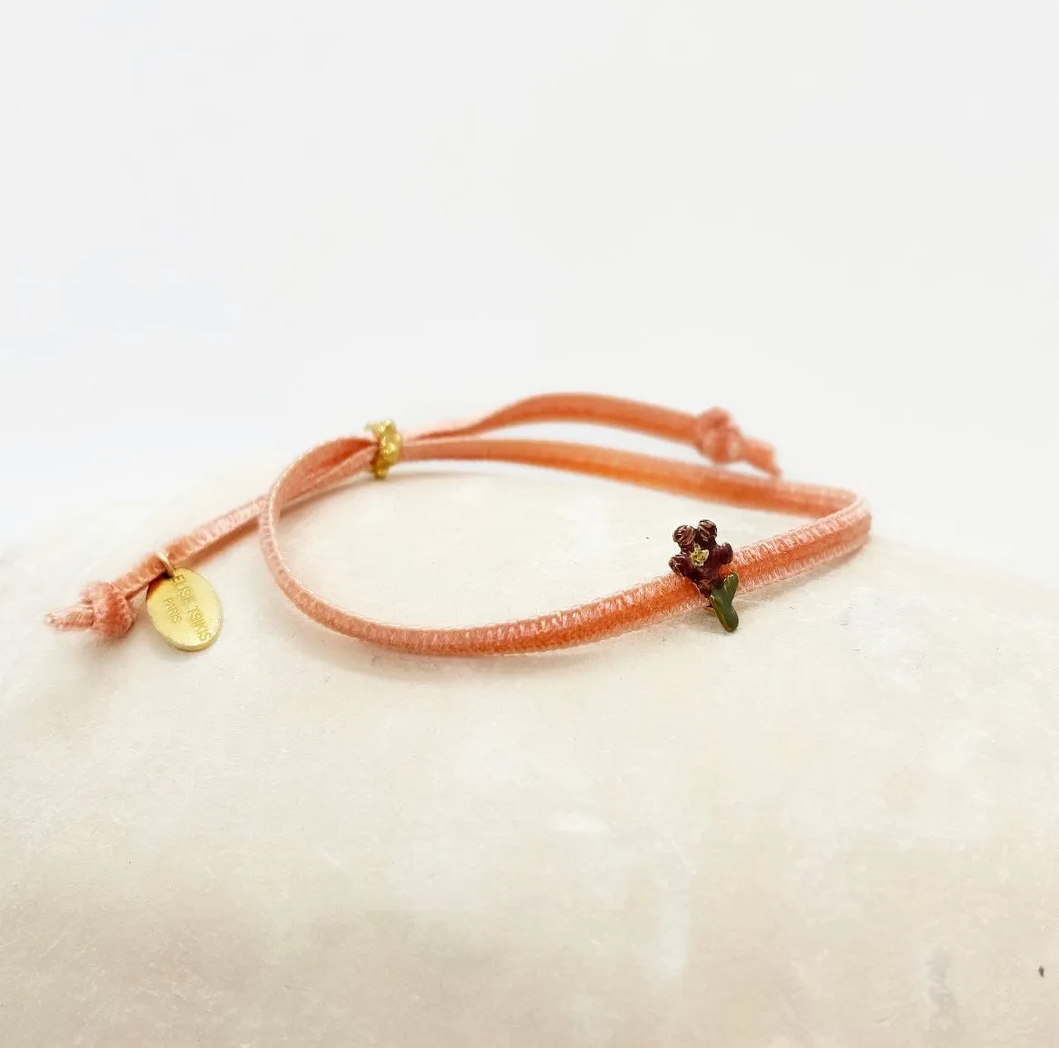 Elise Tsikis Sauge bracelet enfant velours rose