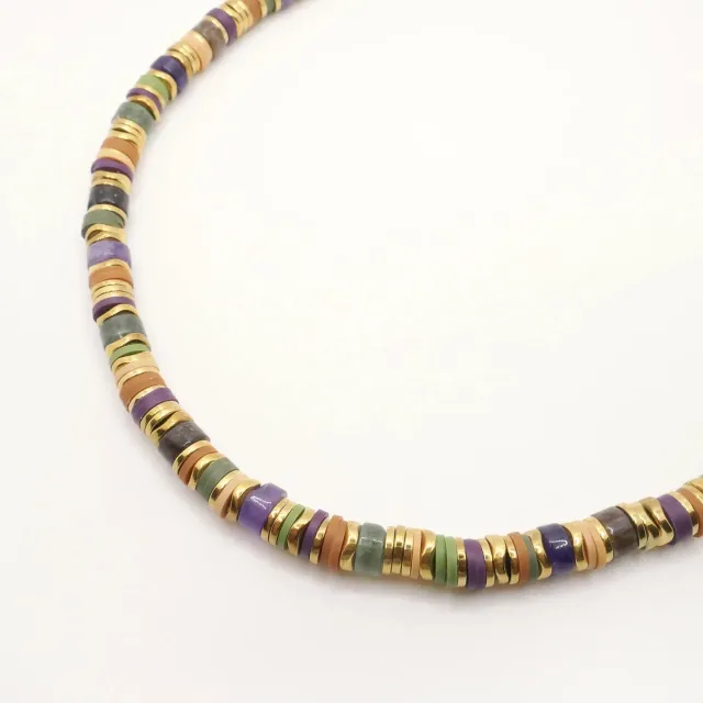 Cloralys Elwood collier heishi violet 37 cm