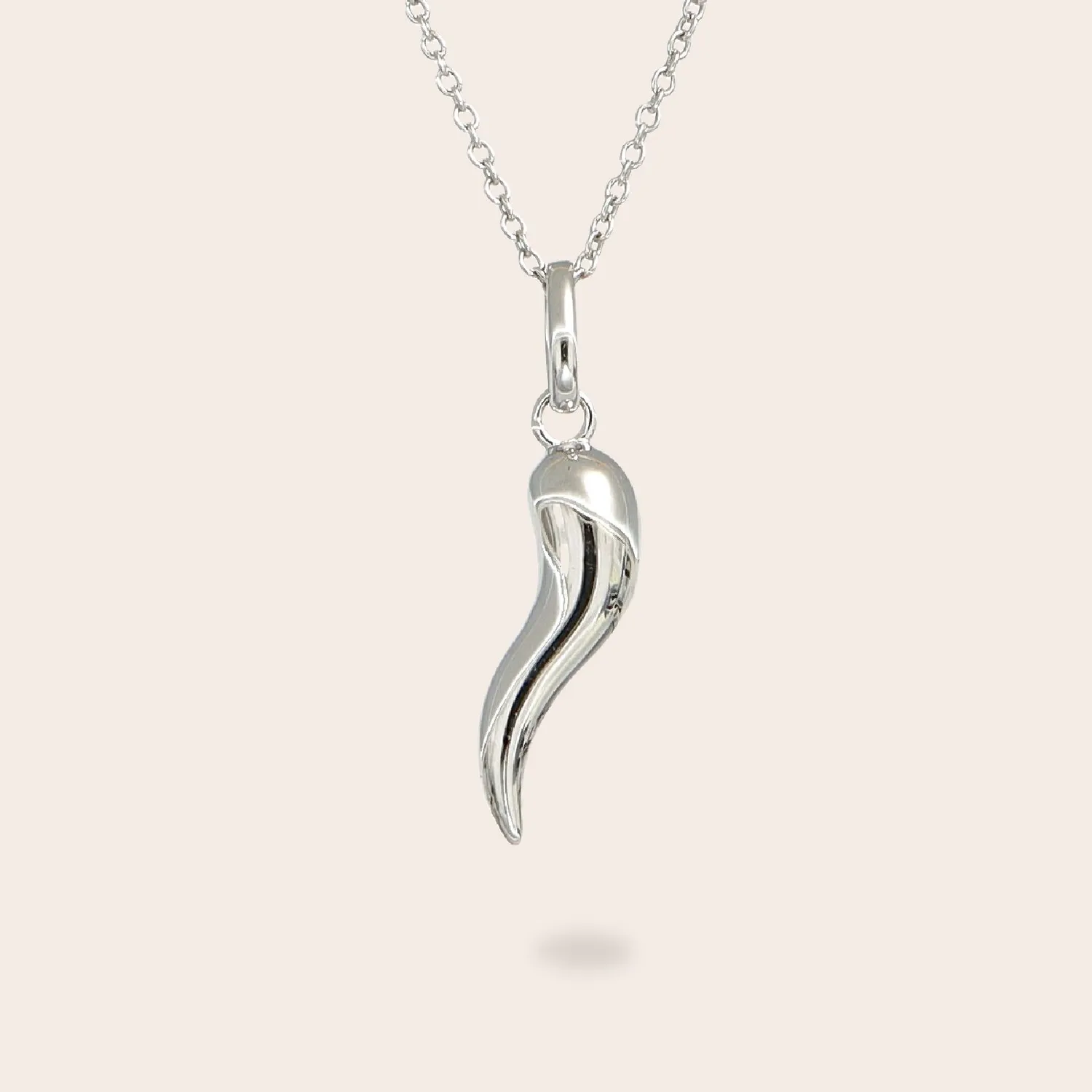 Ultima Edizione Lucky Horn Big collier corne argenté