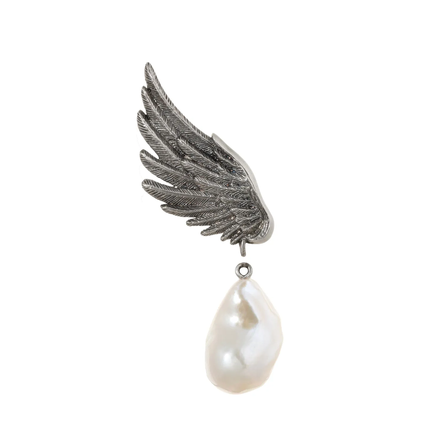 Lorella Tamberi Canal Artemis Wing broche aile perle noircie