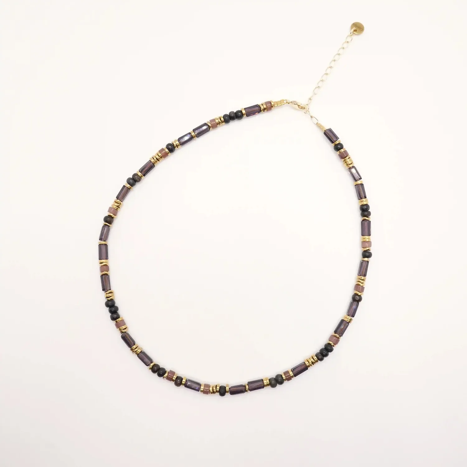Cloralys Roméa collier agate noire 35 cm