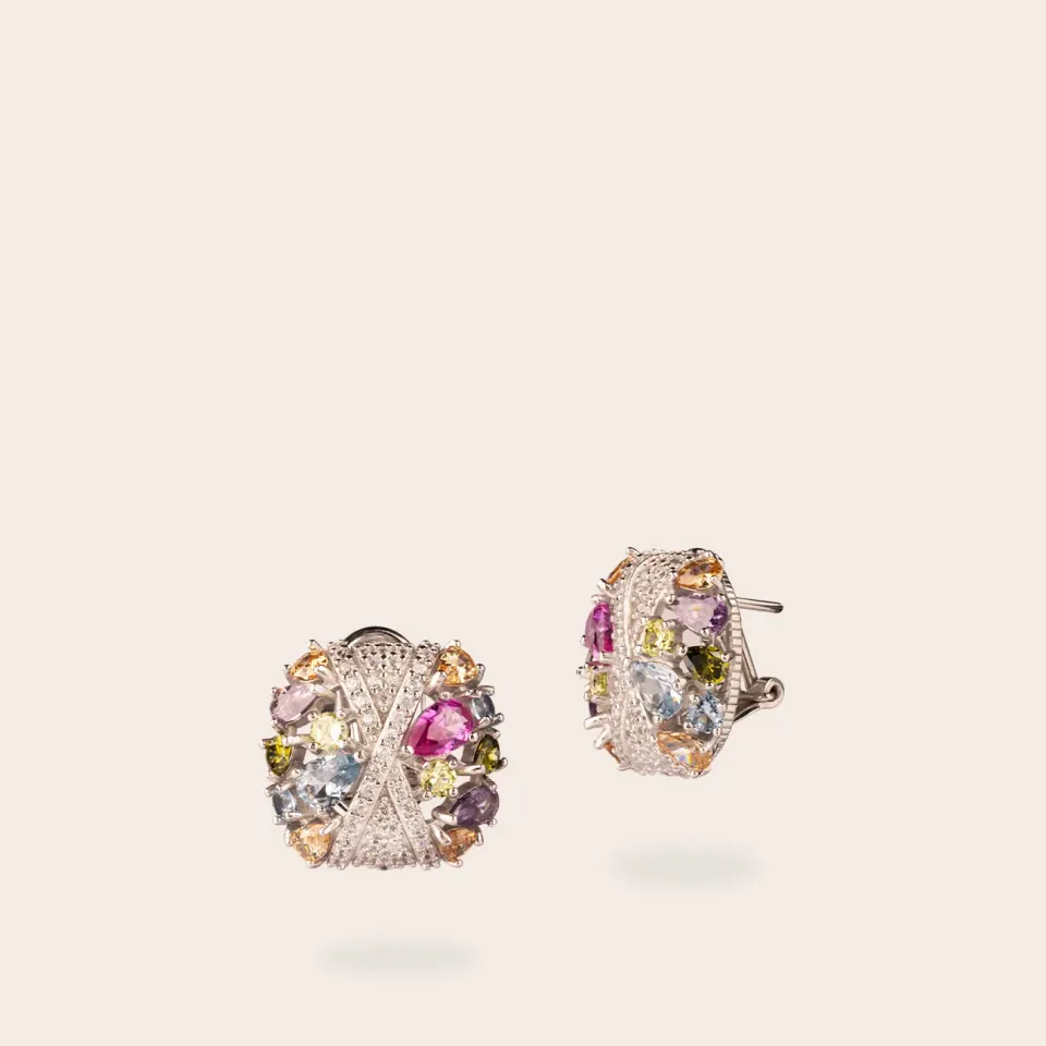 Ultima Edizione Bottone puces d’oreilles multicolores