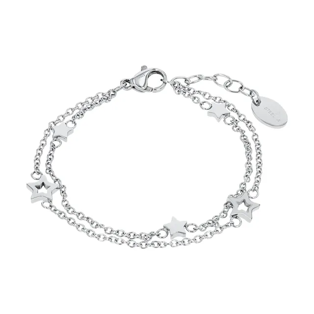 s.Oliver Bracelet Fille Acier Argenté Étoiles 16 cm
