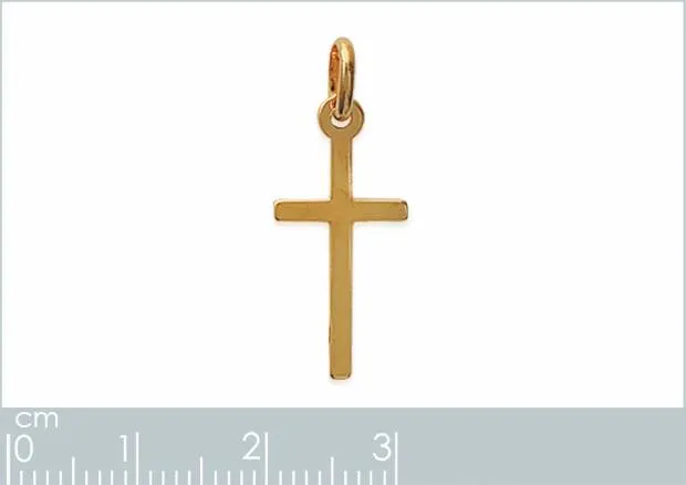 Oriana France pendentif croix plaqué or femme 18 carats