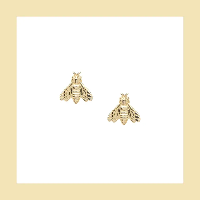 Lorella Tamberi Bee Queen Bee boucles d'oreilles dorées