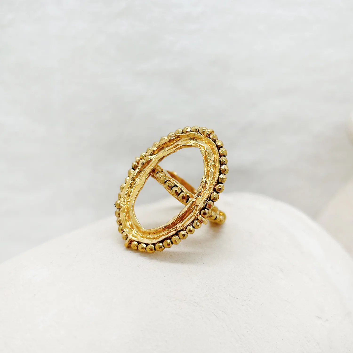 Elise Tsikis Isos bague perles taille 50 vintage