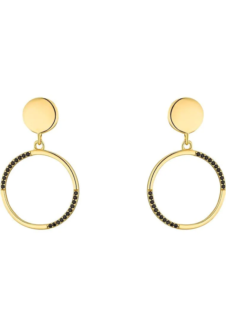 s.Oliver 2034889 boucles d'oreilles pendantes noires femme