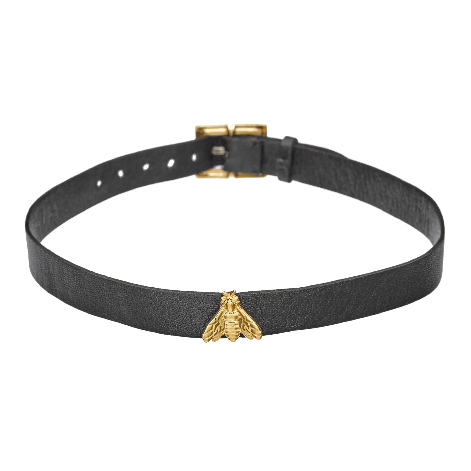 Lorella Tamberi Canal Bee Queen choker cuir abeille