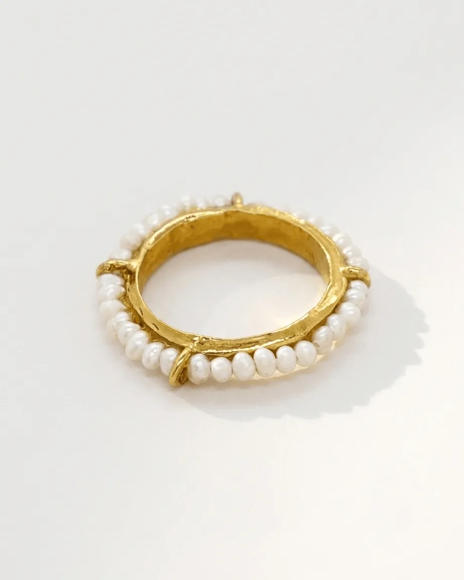 Elise Tsikis Galasa bague perle taille 52