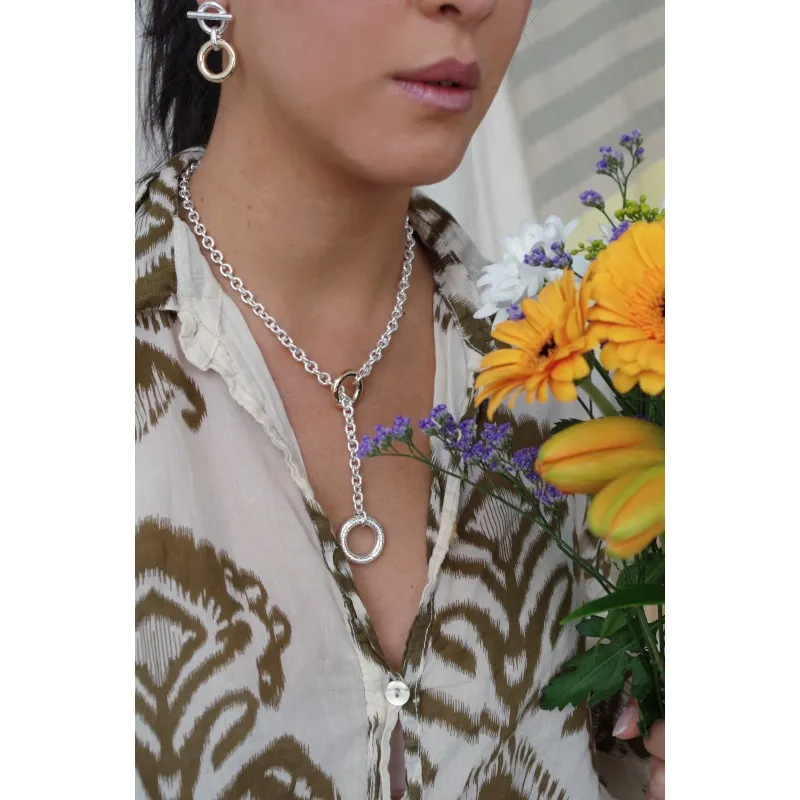 Secret de Cuir N°1627 collier double bouée bicolore