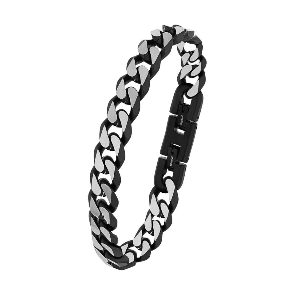 s.Oliver bracelet homme noir acier moderne