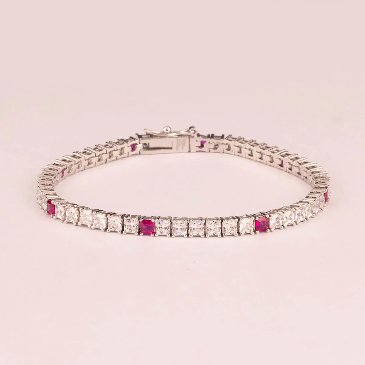 Ultima Edizione tennis carré bracelet zircons couleur