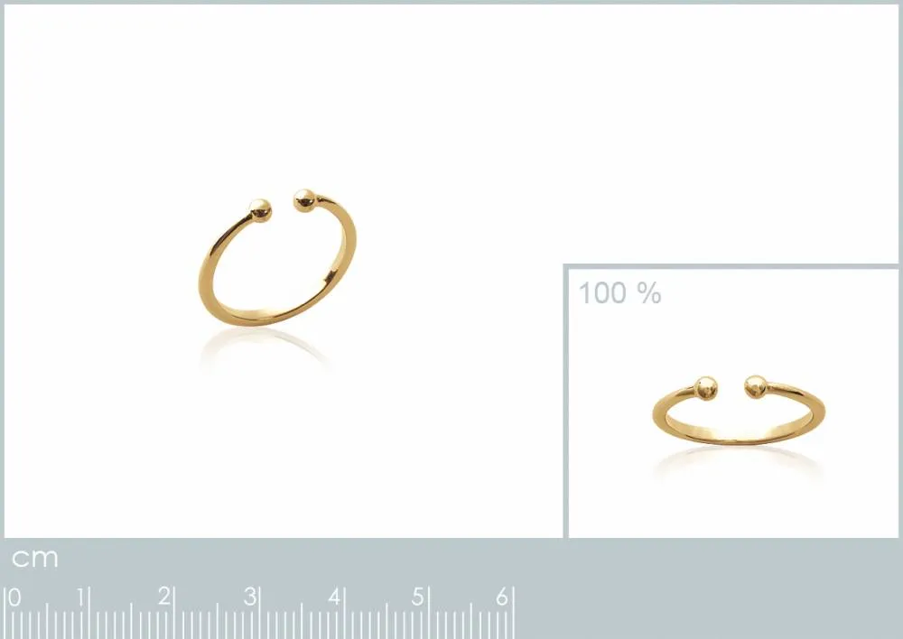 Oriana France bague Stacy plaqué or ajustable