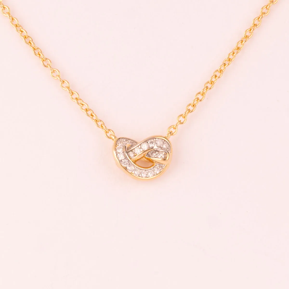 Ultima Edizione Nodo collier nœud zircons blanc