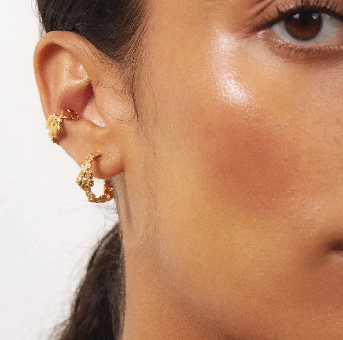 Elise Tsikis Le Trousseau Psia boucles d’oreilles or jaune