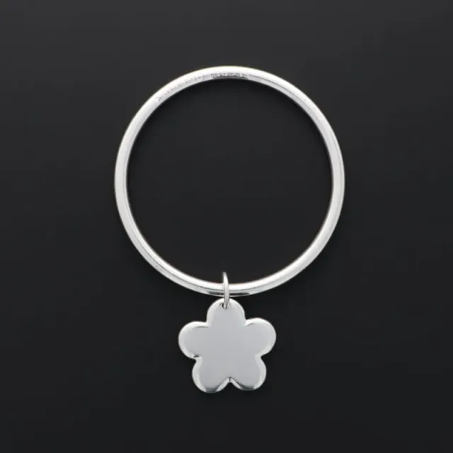 Secret de Cuir N°1405 jonc fleur plaqué argent