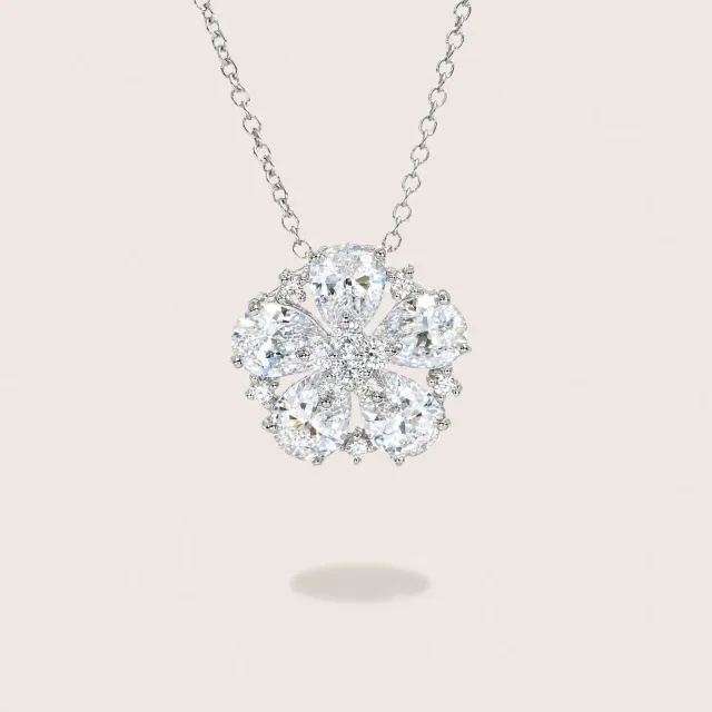 Ultima Edizione flower collier 5 pétales blanc