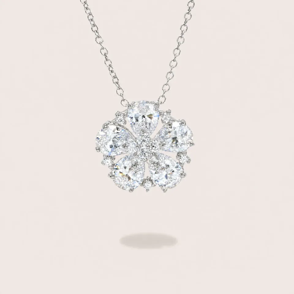 Ultima Edizione flower collier 5 pétales blanc