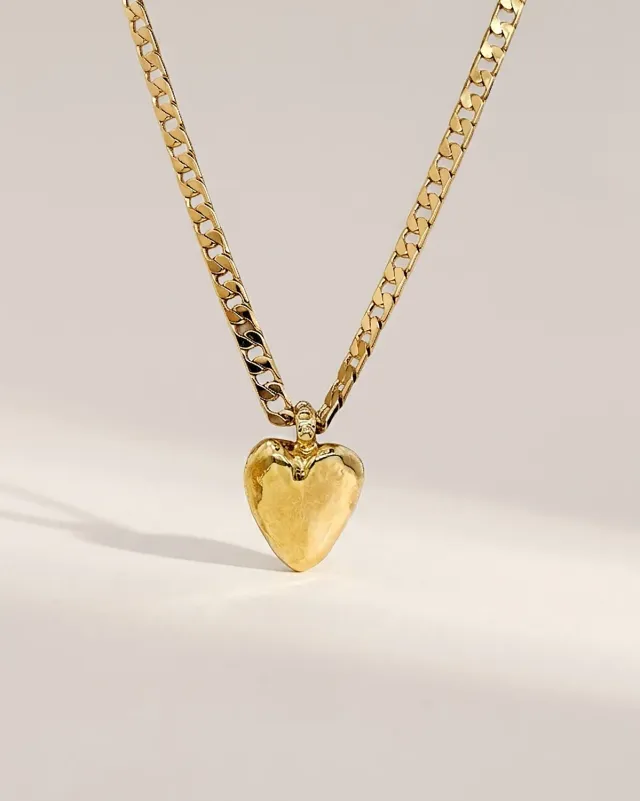 Elise Tsikis Otov collier coeur or jaune 40 cm