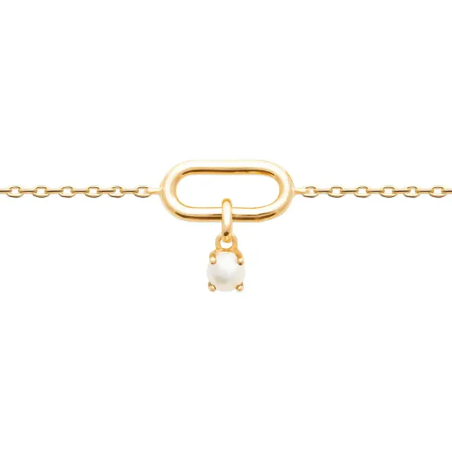Oriana France perle bracelet plaqué or breloque culture