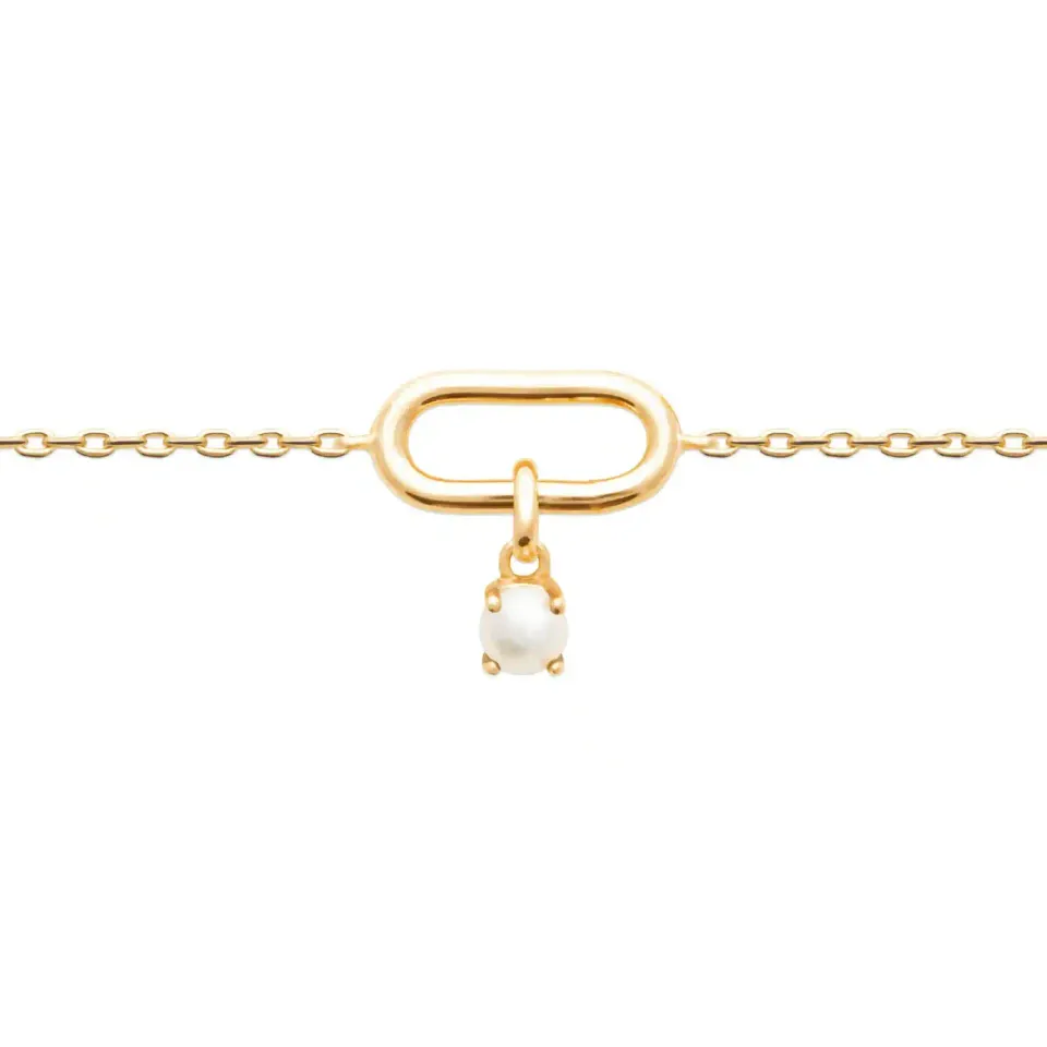Oriana France perle bracelet plaqué or breloque culture