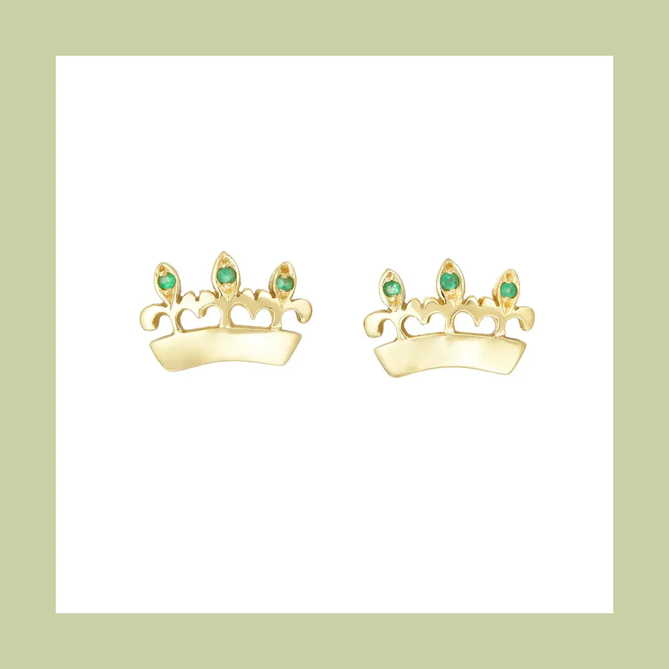 Lorella Tamberi Canal Bee Queen boucles couronne émeraudes or
