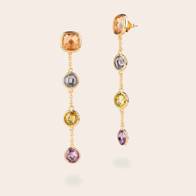 Ultima Edizione 4 pierres boucles pendantes coussin