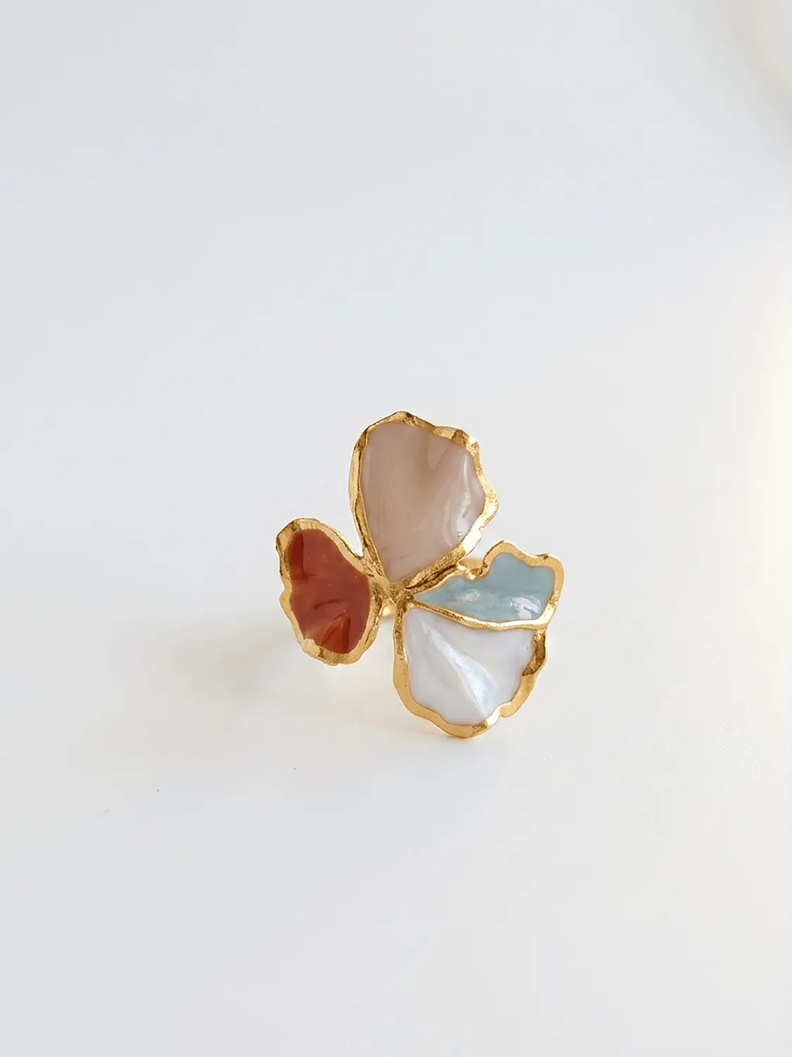Elise Tsikis Elysia Medium Poiesis bague fleur émaillée