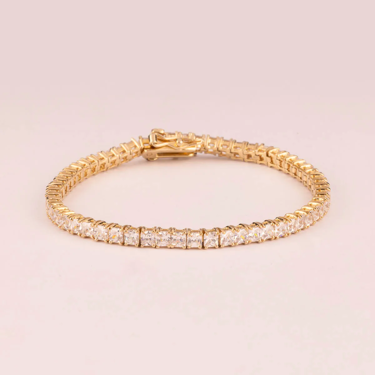 Ultima Edizione Tennis Carré Total White bracelet argenté