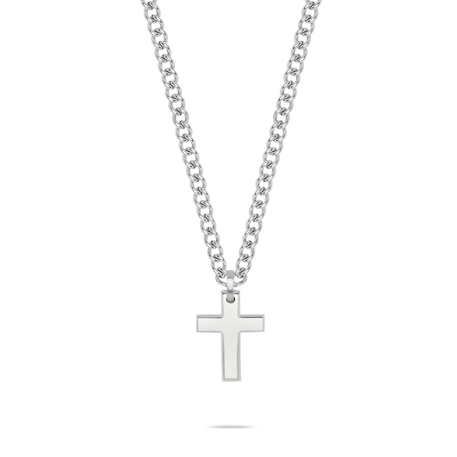 s.Oliver collier homme croix noire acier classique