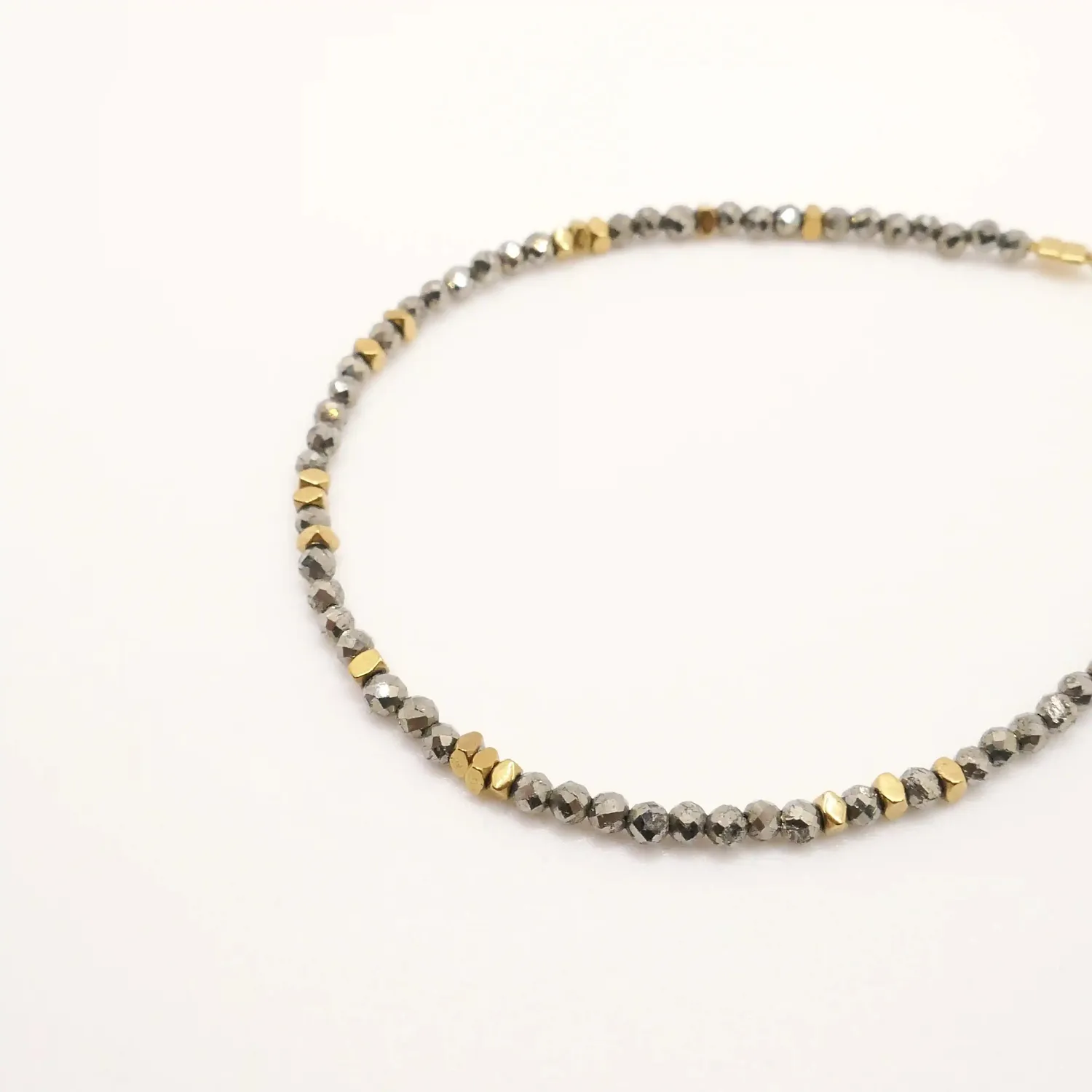 Cloralys Apolline bracelet pyrite doré 15+3 cm