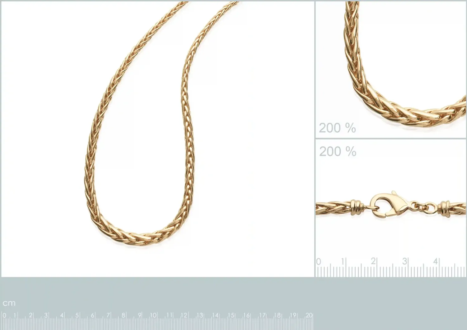 Oriana France palmier fait main collier plaqué or 18 carats