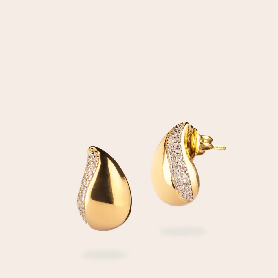 Ultima Edizione goutte zircons boucles pendantes